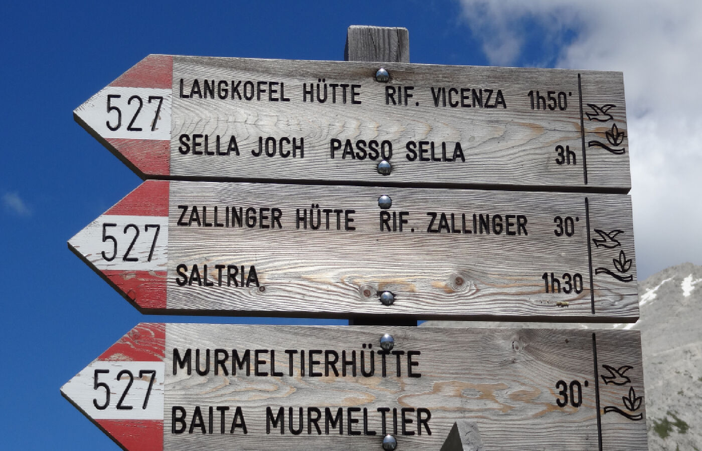 Friedrich-August-Weg - vom Sellajoch über die Plattkofelhütte zur Seiser Alm - Saltria 