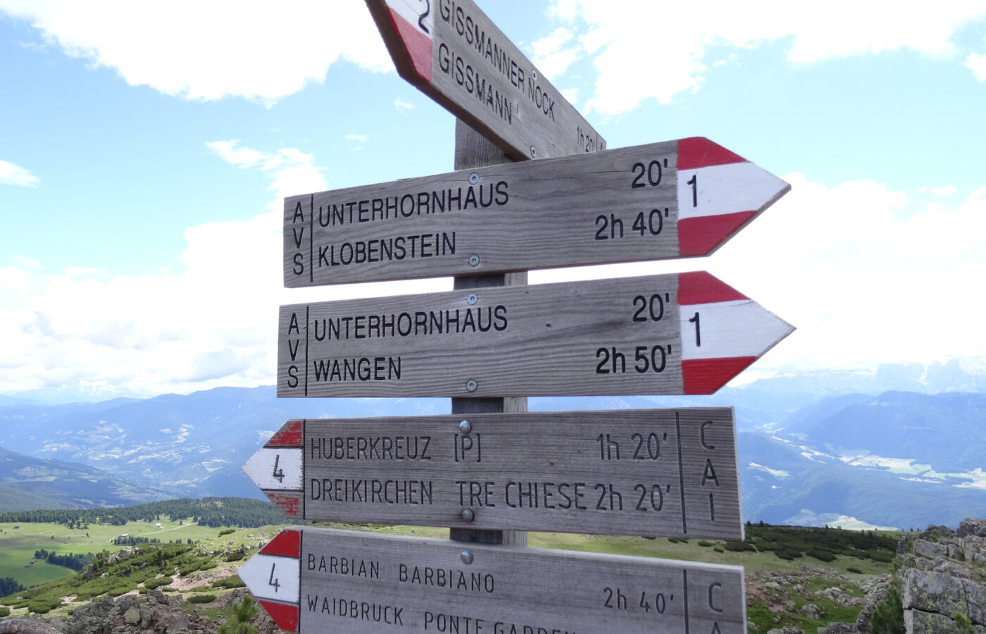 Rittnerhorn Promenadenweg zur Feltuner Hütte 