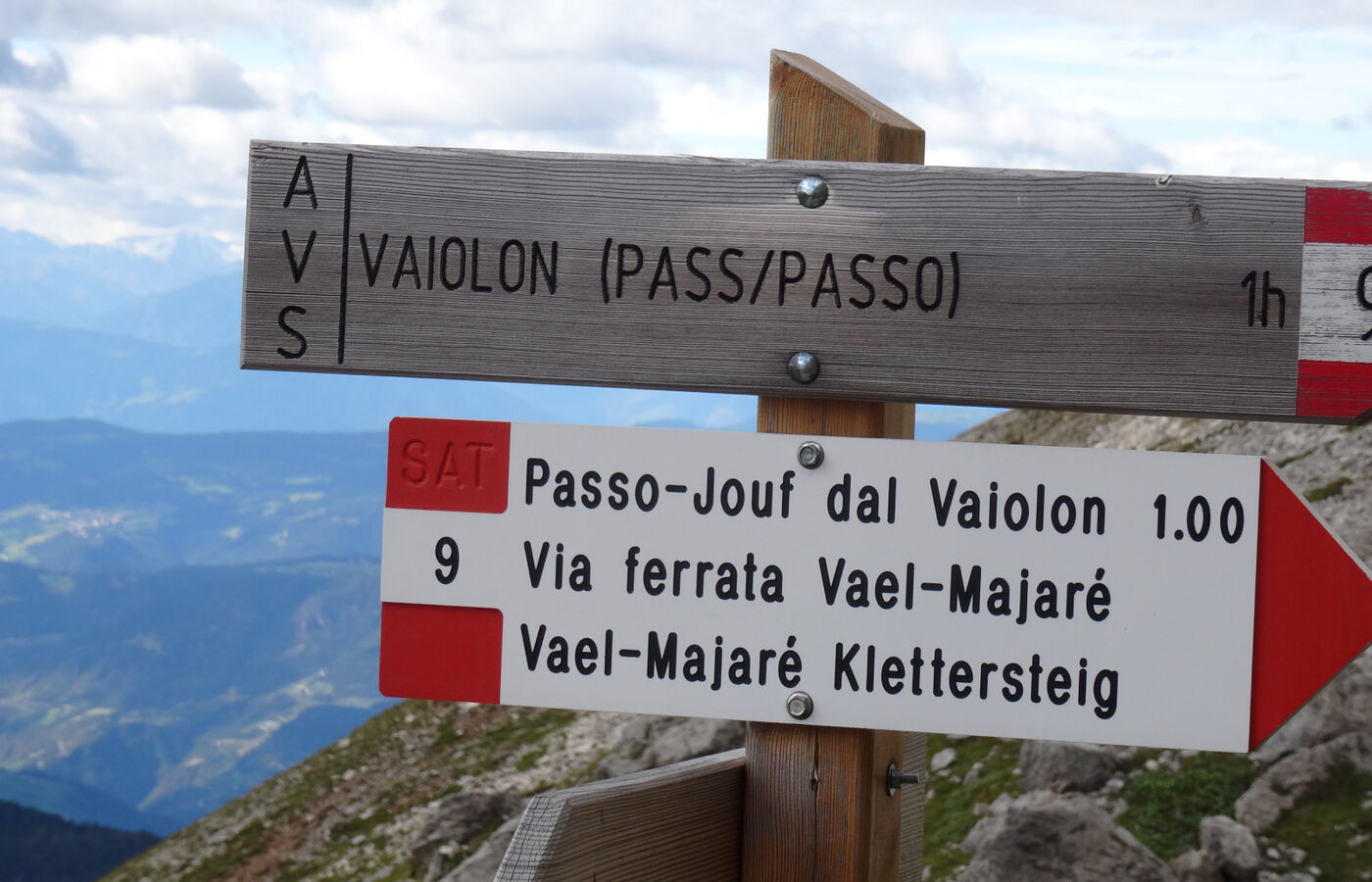 Auf dem Vajolonpass im Rosengarten